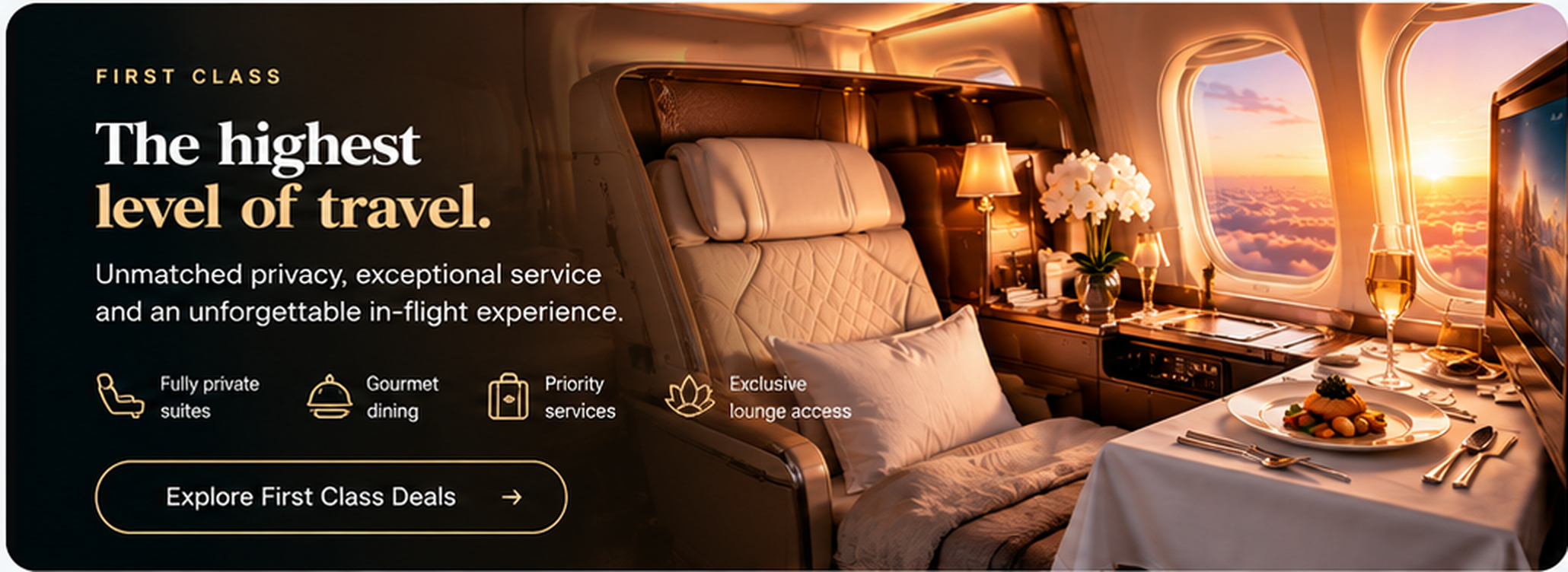 First Class cabin experience